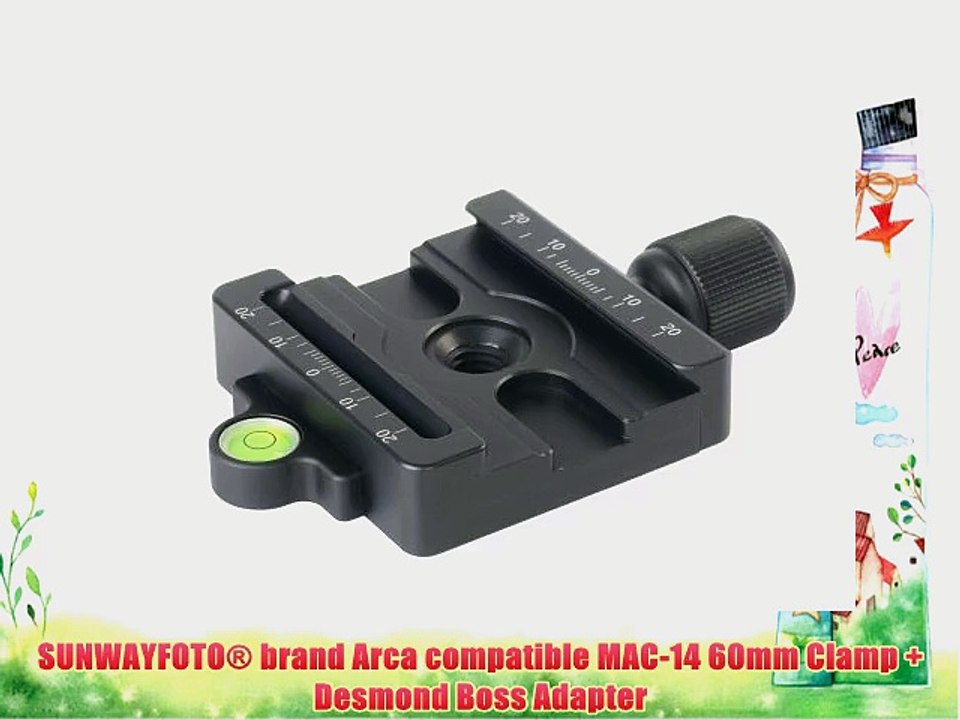 Boss Adapter   MAC-14 Sunwayfoto 60mm Clamp Arca Compatible for Manfrotto / Bogen Tripod Head