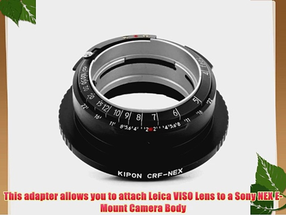Kipon Contax RF Mount Lens to Sony NEX E-Mount Camera Body Adapter Integrated Version
