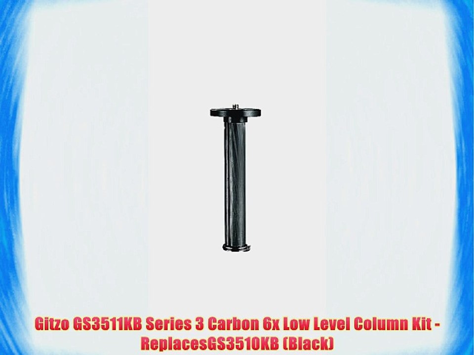 Gitzo GS3511KB Series 3 Carbon 6x Low Level Column Kit - ReplacesGS3510KB (Black)