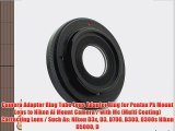 Camera Adapter Ring Tube Lens Adapter Ring for Pentax Pk Mount Lens to Nikon Ai Mount Camera
