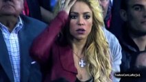 Shakira reaction seeing Gerard Pique [HD] -  Barcelona 0 - 1 Real Madrid