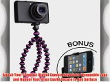 JOBY Gorillapod Flexible Tripod (Black/Fuchsia) and a Bonus IVATION Universal Smartphone Tripod