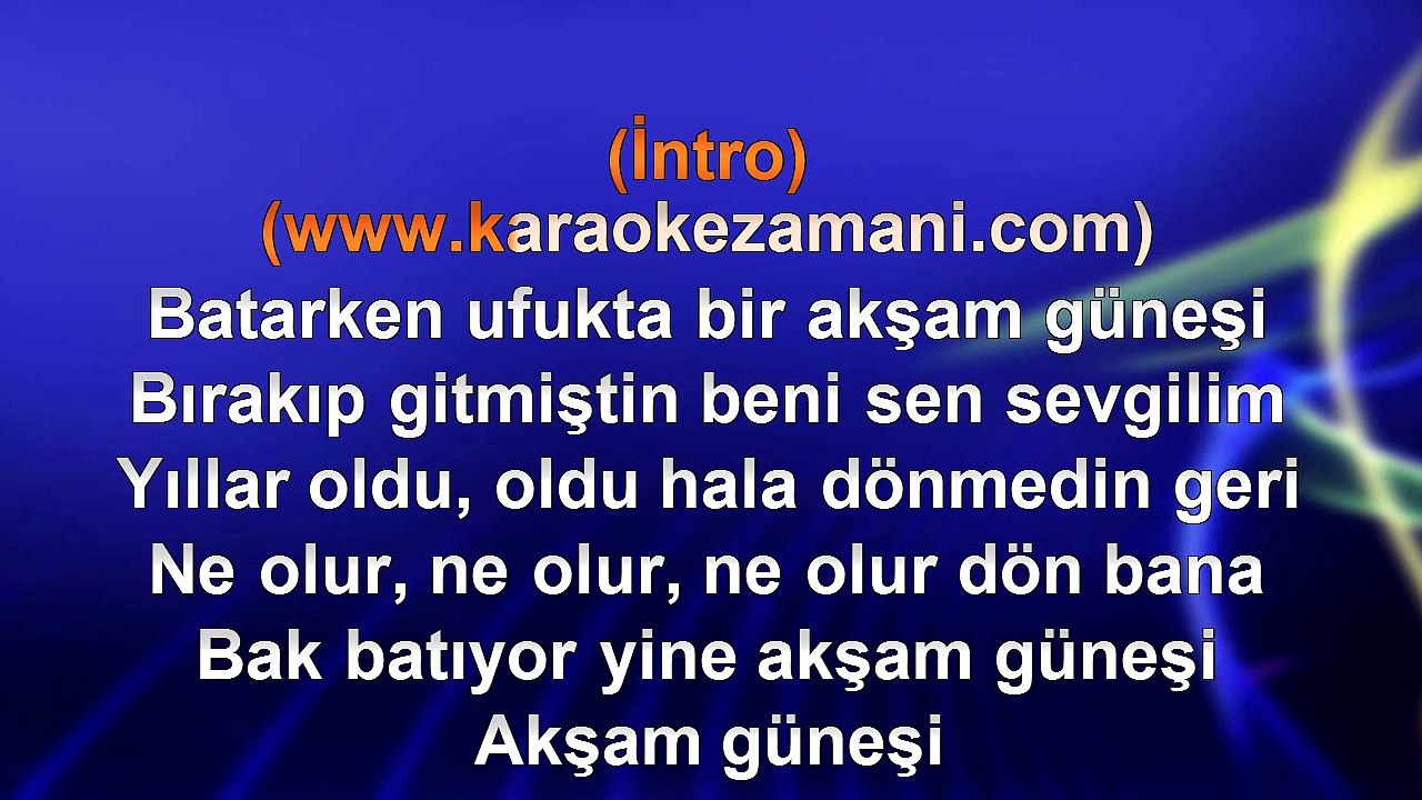 Emirkan - Akşam Güneşi - 2005 - TÜRKÇE KARAOKE