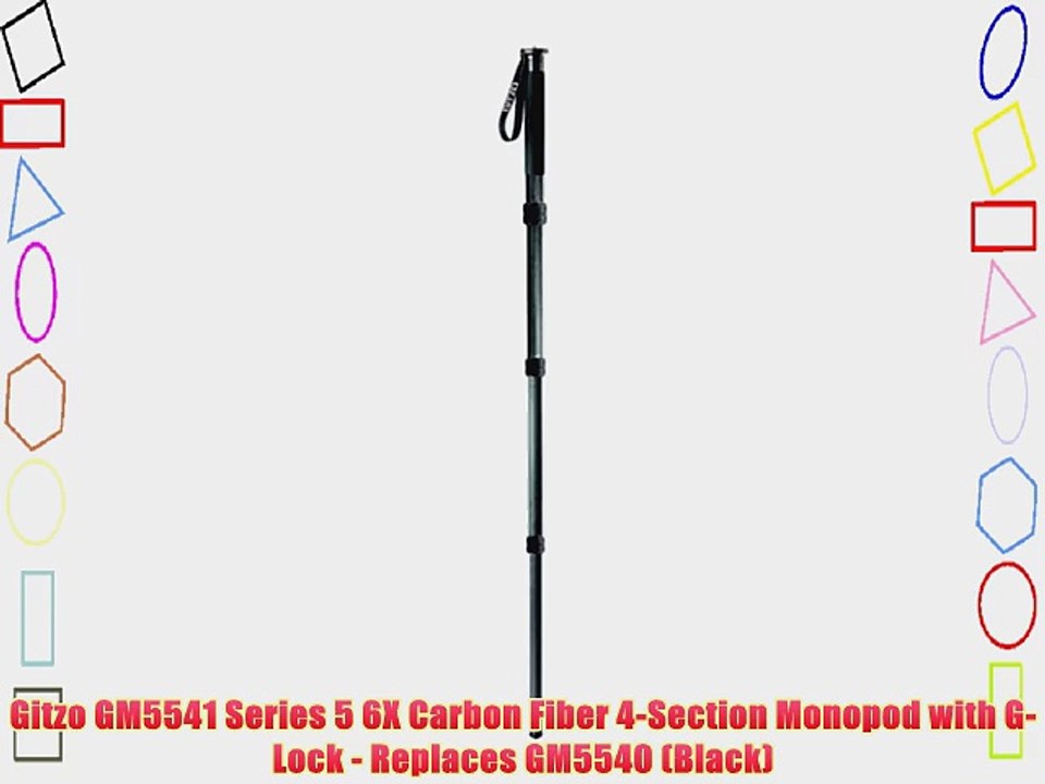 Gitzo GM5541 Series 5 6X Carbon Fiber 4-Section Monopod with G-Lock - Replaces GM5540 (Black)