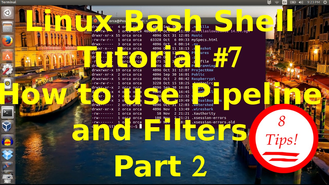 Linux Bash Shell Tutorial # 7 How to use pipeline and filters PART 2