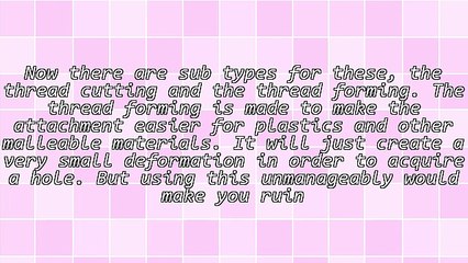 Things To Know About Self Tapping Screws