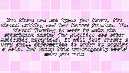 Things To Know About Self Tapping Screws