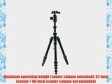 Dolica TX570DS Ultra Compact Tripod with Professional Ball Head and Built-In Monopod (Black)