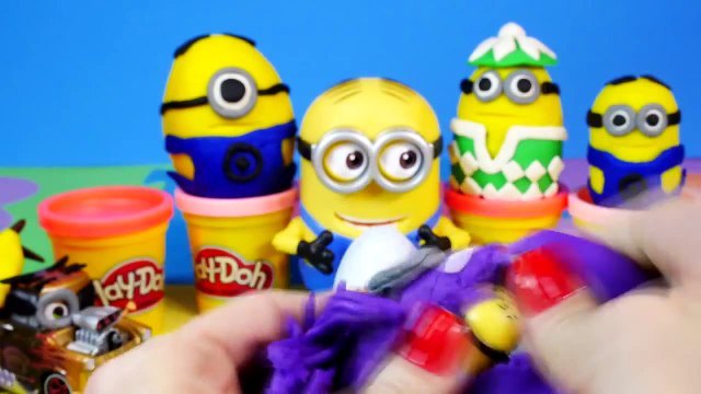 Play Doh Kinder Surprise Eggs Despicable Me Minions Toys Cookie Monster Cars 2 Mater Disney