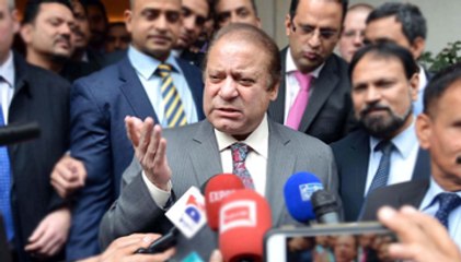 PM Nawaz Sharif talking to media