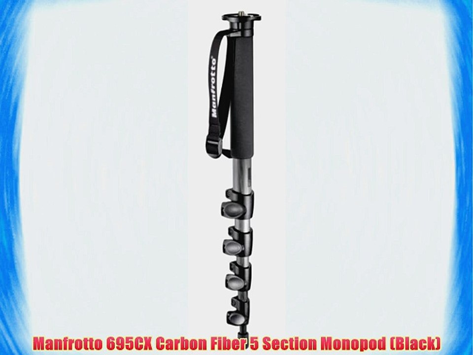 Manfrotto 695CX Carbon Fiber 5 Section Monopod (Black)