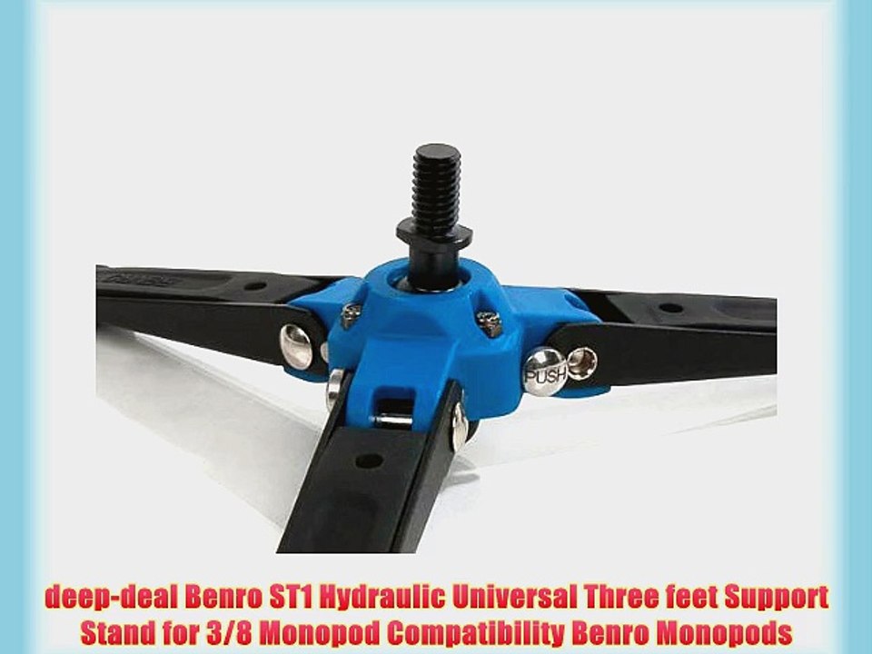deep-deal Benro ST1 Hydraulic Universal Three feet Support Stand for 3/8 Monopod Compatibility