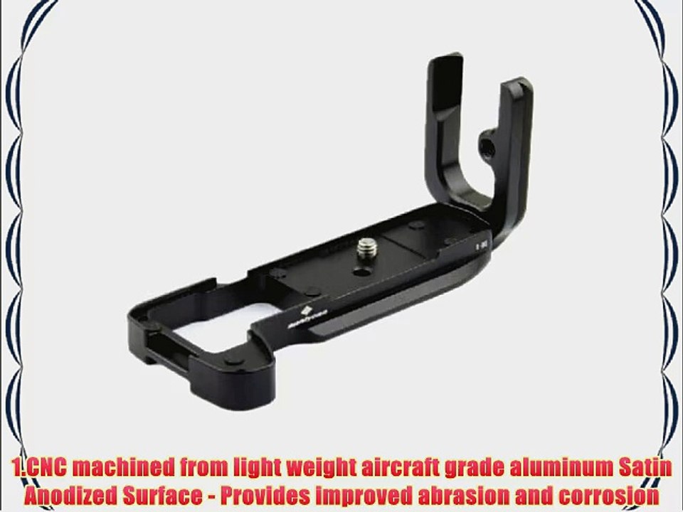 L plate bracket with grip for Olympus OM-D E-M1/EM1 camera body Arca Sunwayfoto compatible