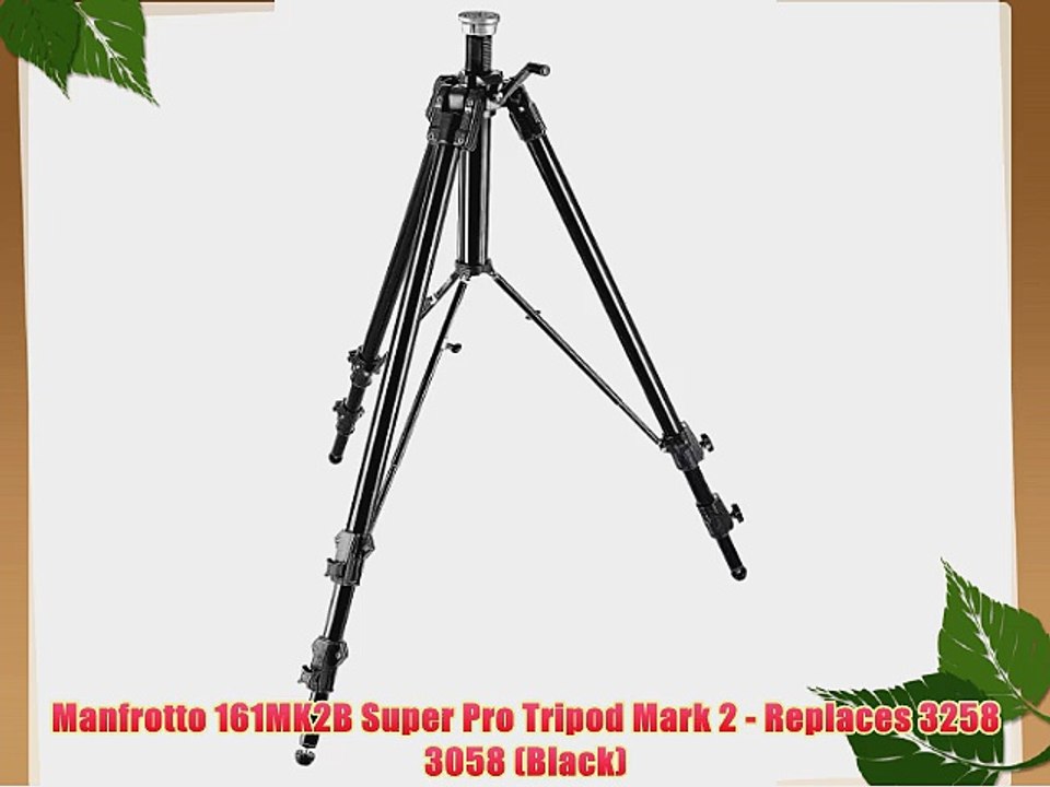Manfrotto 161MK2B Super Pro Tripod Mark 2 - Replaces 3258 3058 (Black)