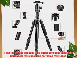 Neewer Portable 63-inch Alluminum Alloy Camera Tripod Monopod with 360? Ball Head and Bubble