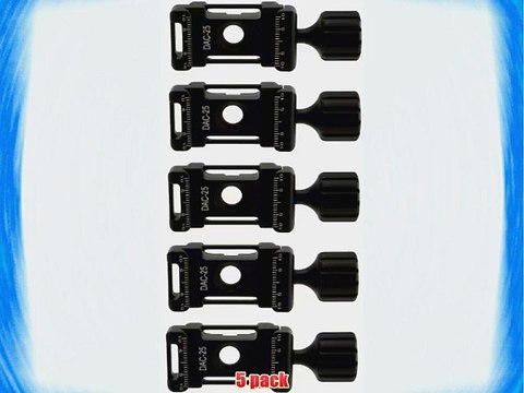 5 Pack: Mini Clamp DAC-25 Desmond 25mm Arca-Swiss Compatible w 3 Strap Bosses Boss