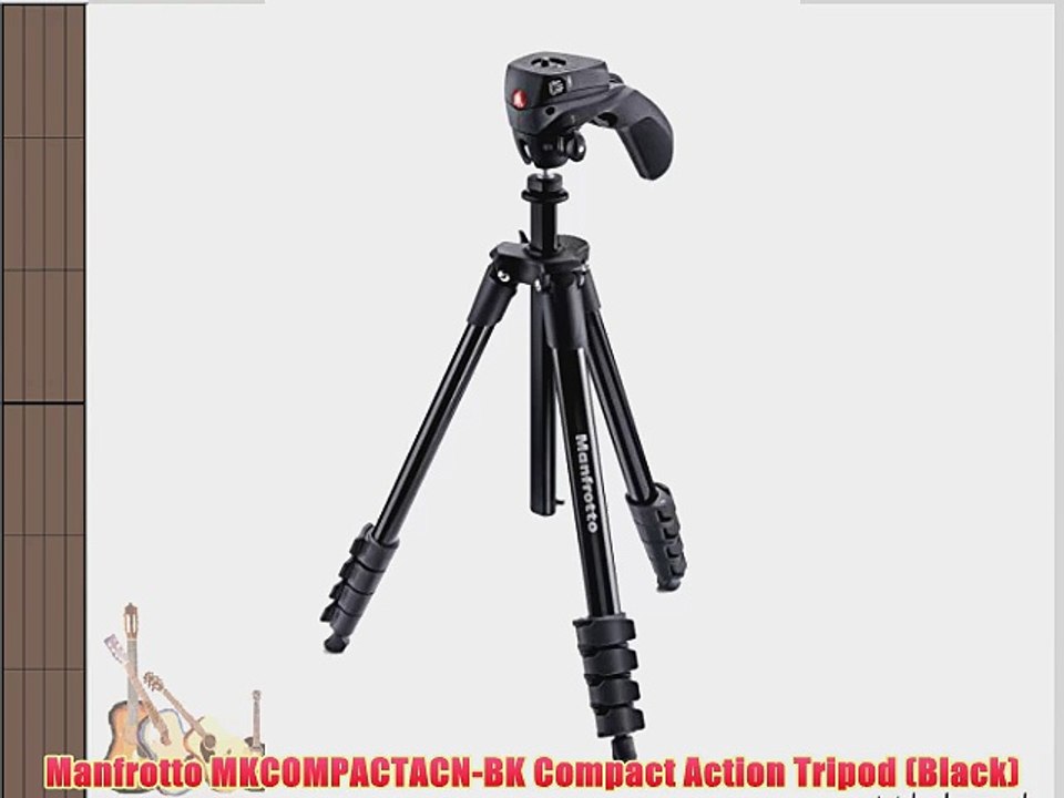 Manfrotto MKCOMPACTACN-BK Compact Action Tripod (Black)