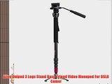 Alloy Unipod 3 Legs Stand Base Tripod Video Monopod For DSLR Camer