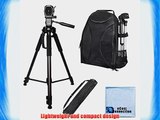 72 Inch Elite Series Full Size Camera Tripod   BP SLR Backpack for Canon 7D Mark II T6i 5DS