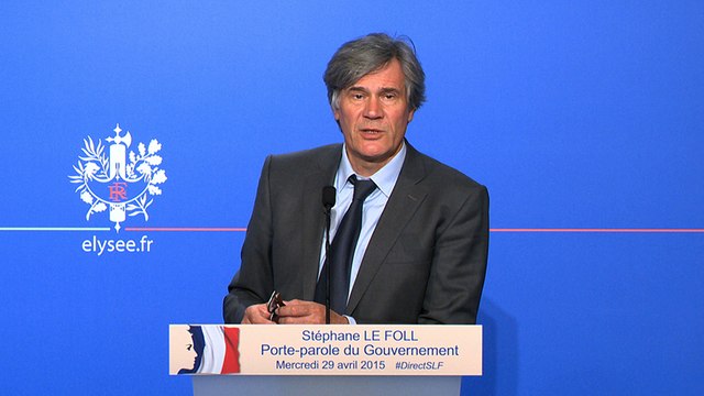 Point de presse de Stéphane Le Foll, porte-parole du gouvernement, le 29 avril 2015