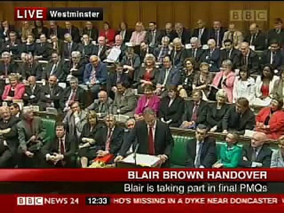 Tony Blairs Standing Ovation At His Final PMQ's