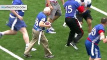 Vovô ‘ensina’ a fazer touchdown aos 89 anos. Veja