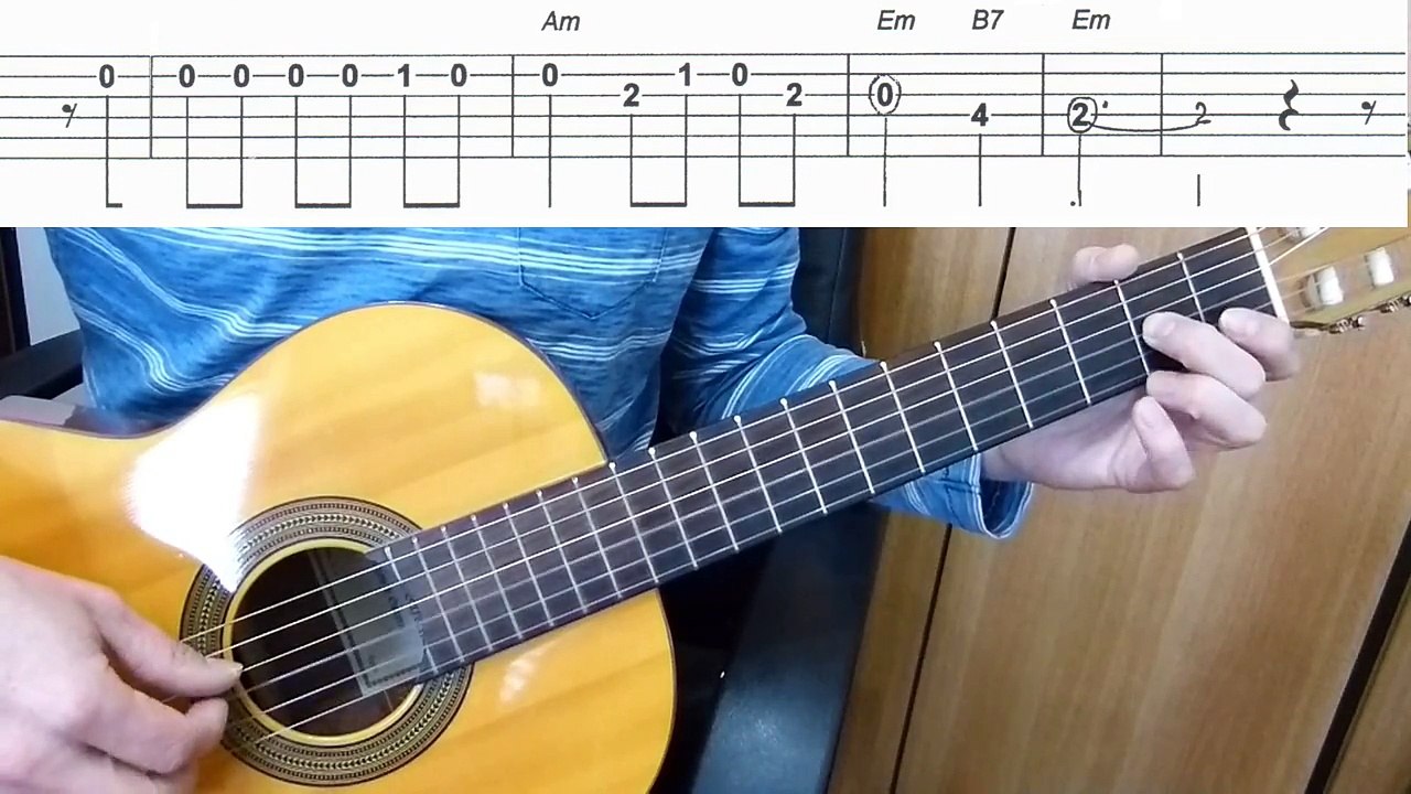 שיעור גיטרה - ירושלים של זהב - מנגינה + טאבים - Jerusalem of Gold -Easy Guitar melody tutorial + TAB