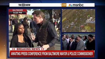 Protester destroys reporter