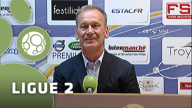 Conférence de presse ESTAC Troyes - Angers SCO (2-1) : Jean-Marc FURLAN (ESTAC) - Stéphane MOULIN (SCO) - 2014/2015