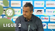 Conférence de presse AJ Auxerre - Stade Lavallois (1-1) : Jean-Luc VANNUCHI (AJA) - Denis ZANKO (LAVAL) - 2014/2015