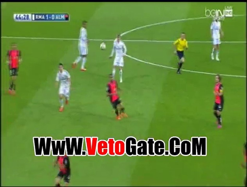 "رودريغيز" يتقدم بالهدف الاول ريال مدريد فى ألميريا