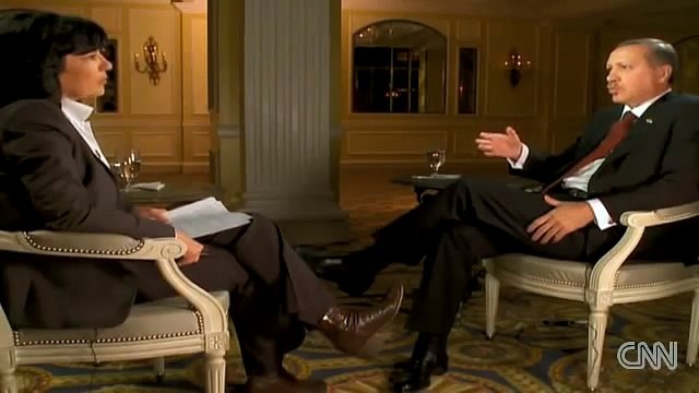 Turkish Prime Minister: Recep Tayyip Erdogan Denying the Armenian Genocide on CNN 13-04-2010