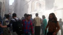 Barrel bombs in Aleppo kill at least five civilians: rescuers