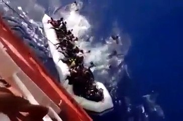 More than 100 of people drown in the middle of sea