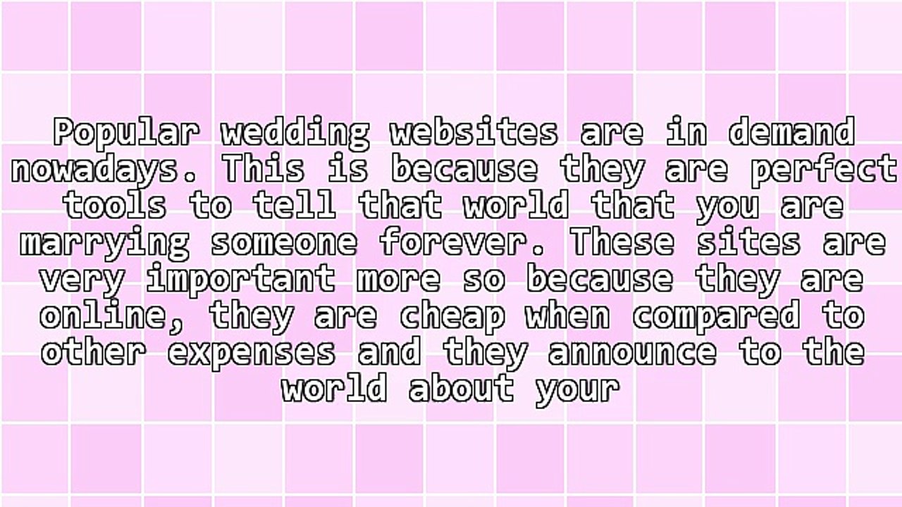 All About Popular Wedding Websites