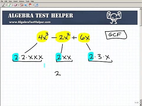 Polynomial Factoring The Greatest Common Factor (GCF)