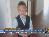 Young boy drowns in backyard pool