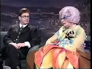 Elton John and Dame Edna