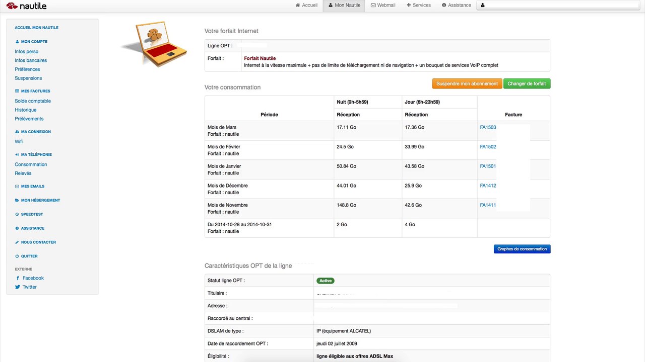 Comment changer mon forfait internet ?
