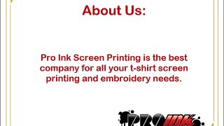 Why choose pro ink screen printing