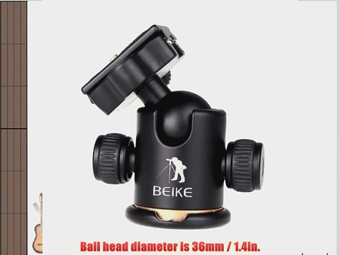 BEIKE BK-03 Camera Tripod Ball Head Ballhead with Quick Release Plate 1/4 Screw