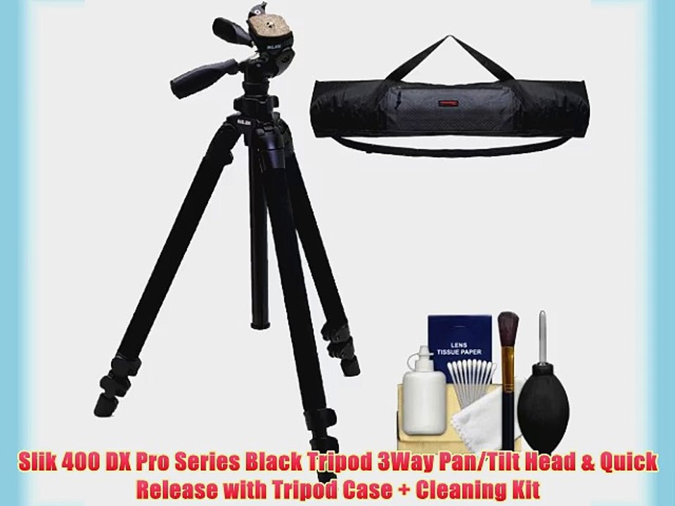 Slik 400 DX Pro Series Black Tripod 3Way Pan/Tilt Head