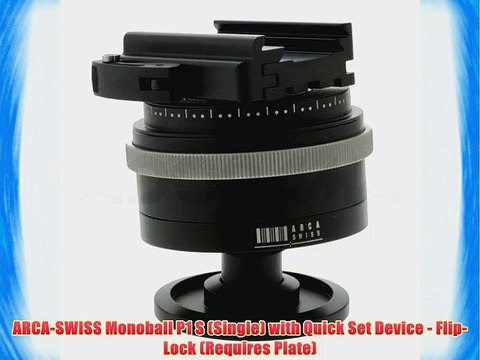 ARCA-SWISS Monoball P1 S (Single) with Quick Set Device - Flip-Lock (Requires Plate)
