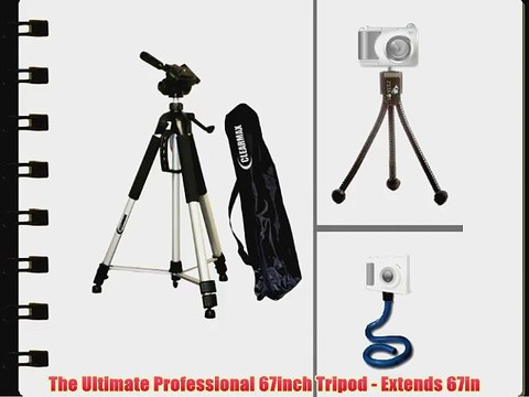 Home and Travel Photo Kit. Mini Tripo Flex. Monopod and Tripod for Canon Rebel T1i (500D)