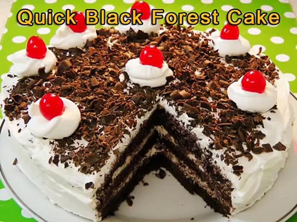 HOW TO MAKE QUICK BLACK FOREST CAKE