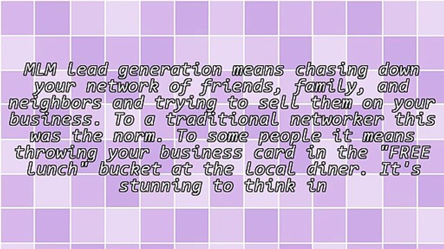 Network Marketing Lead Generation Secrets And Techniques