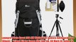 Lowepro Photo Sport 200 AW Digital SLR Camera Backpack Case (Black)   Tripod Kit for Canon