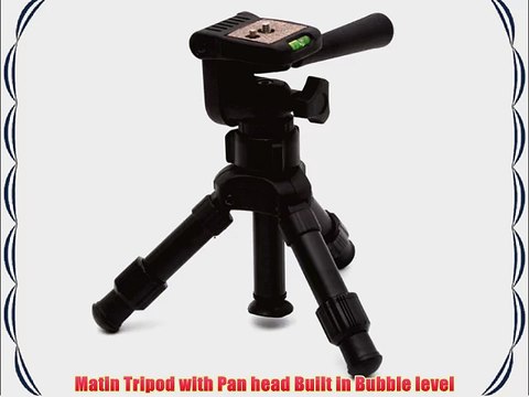 Matin Digital Mini Macro Tabletop Pan/Tilt Tripod 3-Sections Rubber Suction Cup