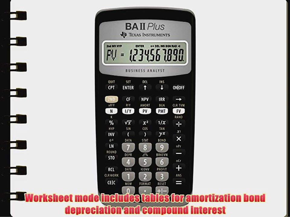 Texas Instruments BA II Plus Financial Calculator