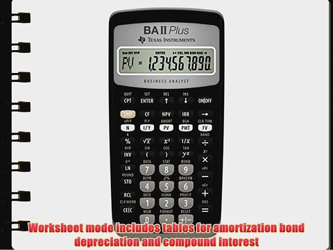 Texas Instruments BA II Plus Financial Calculator
